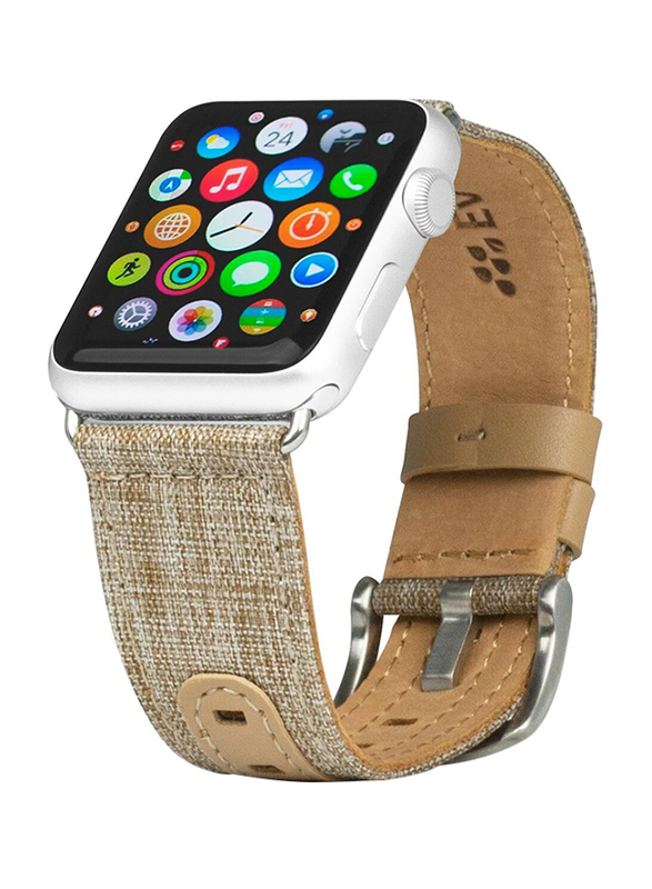 Evutec Northill Series Watch Band for Apple Watch 40mm/38mm Series 4/3/2/1, Tweed Tan