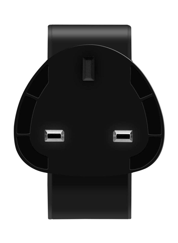 Momax UM8 UK 48W Fast Wall Charger, One Plug 2 Ports USB-C Power Deliver, QC 3.0 USB Adapter, Black