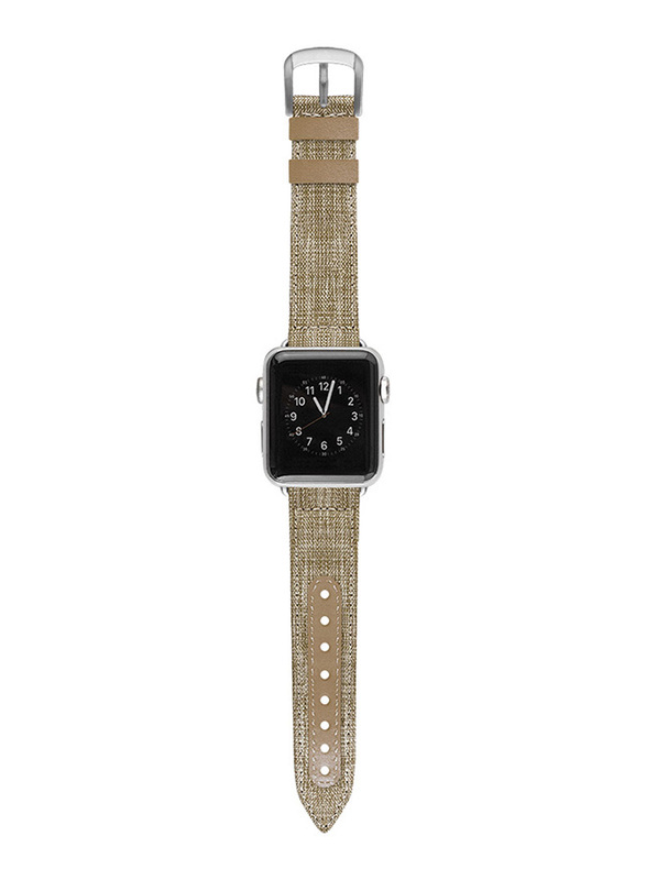 Evutec Northill Series Watch Band for Apple Watch 40mm/38mm Series 4/3/2/1, Tweed Tan