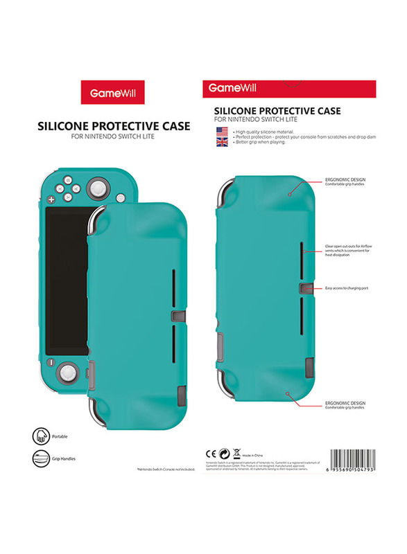 Gamewill Silicone Protective Case Cover for Nintendo Switch Lite, Turquoise