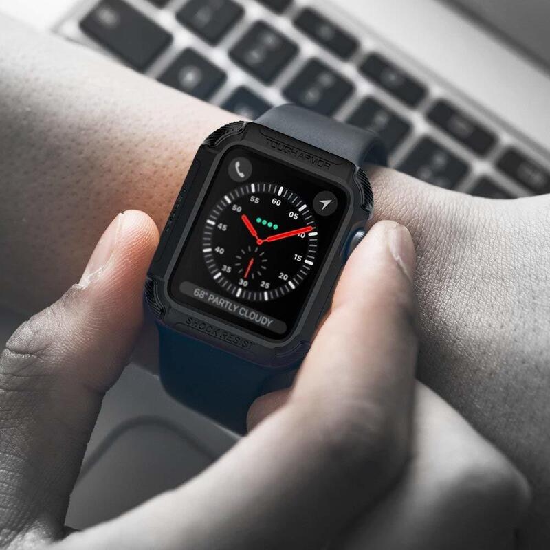 Spigen Tough Armor Watch Case Cover for Apple Watch 44mm Series 4, Black