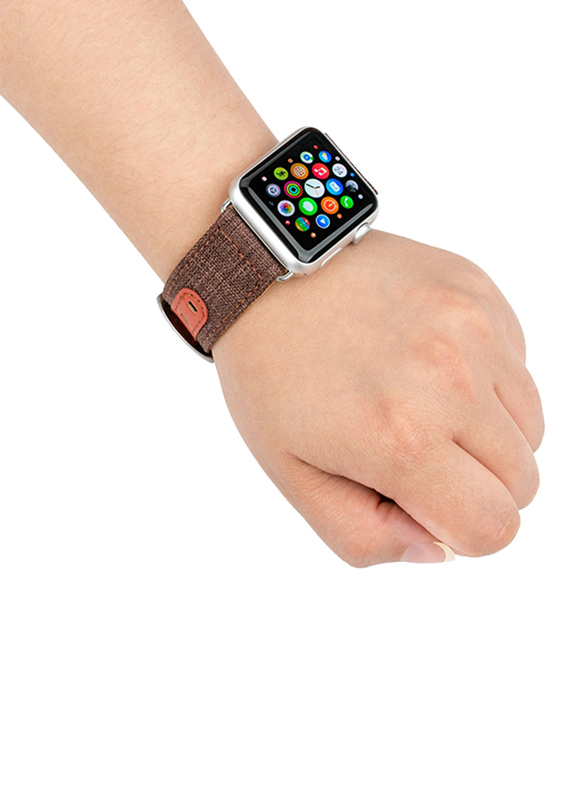 Evutec Northill Series Watch Band for Apple Watch 44mm/42mm Series 4/3/2/1, Brigandine Lava