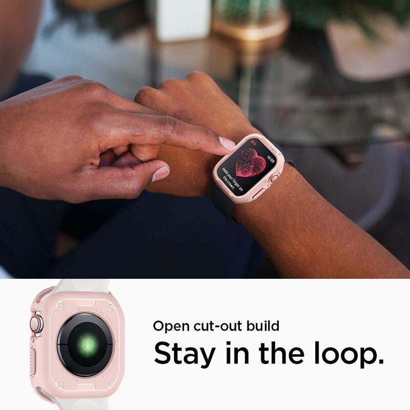 Spigen Apple Watch 44mm Series 6/SE/5/4 TPU case cover Rugged Armor, Rose Gold
