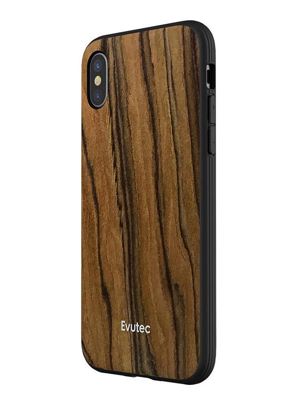 

Evutec Apple iPhone X AER Series Mobile Case Cover, with AFIX Plus Air Vent Magnetic Car Mount, Burmese Rosewood