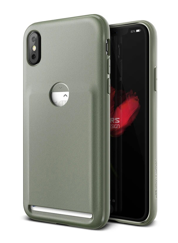Vrs Design Apple iPhone X Damda Fit Card Slot Slim Wallet Mobile Phone Case Cover, Eucalyptus Green