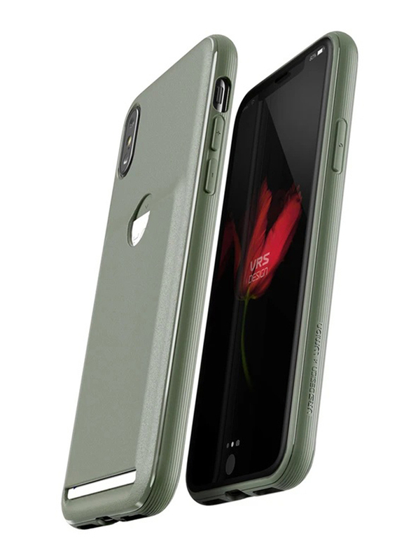 Vrs Design Apple iPhone X Damda Fit Card Slot Slim Wallet Mobile Phone Case Cover, Eucalyptus Green