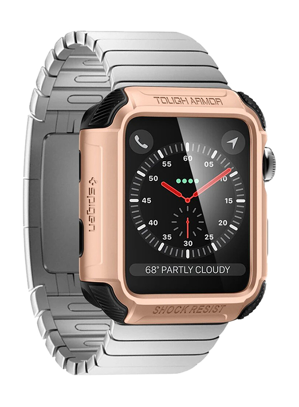 Spigen Tough Armor 2 Watch Case Cover for Apple Watch 42mm Series 3/2/1, Blush Gold