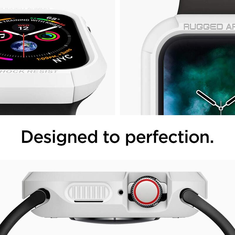 Spigen Rugged Armor Watch Case Cover for Apple Watch 44mm Series 4, White