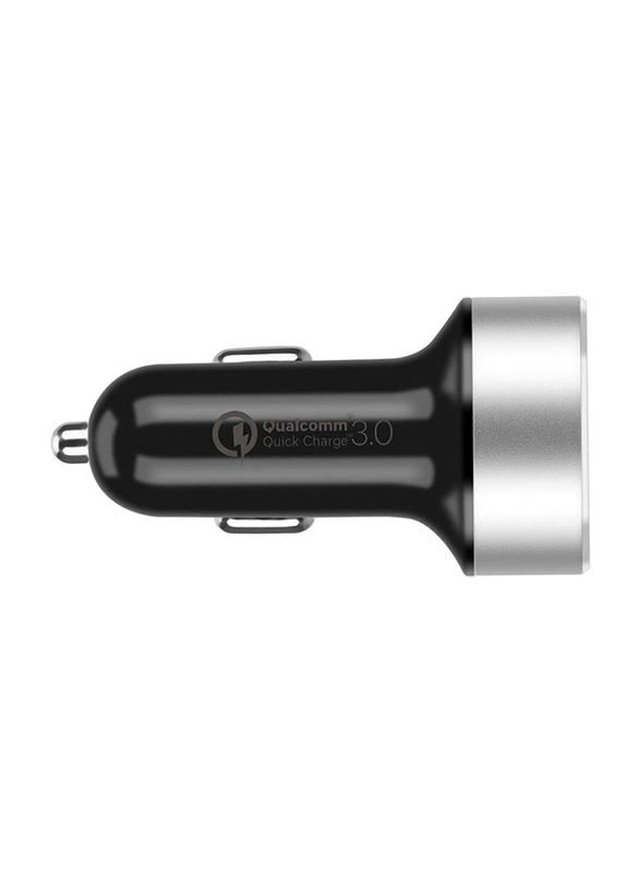 Momax UC10 Fast Car Charger, Dual Port USB with Type-C Power Deliver Plus QC 3.0, Black