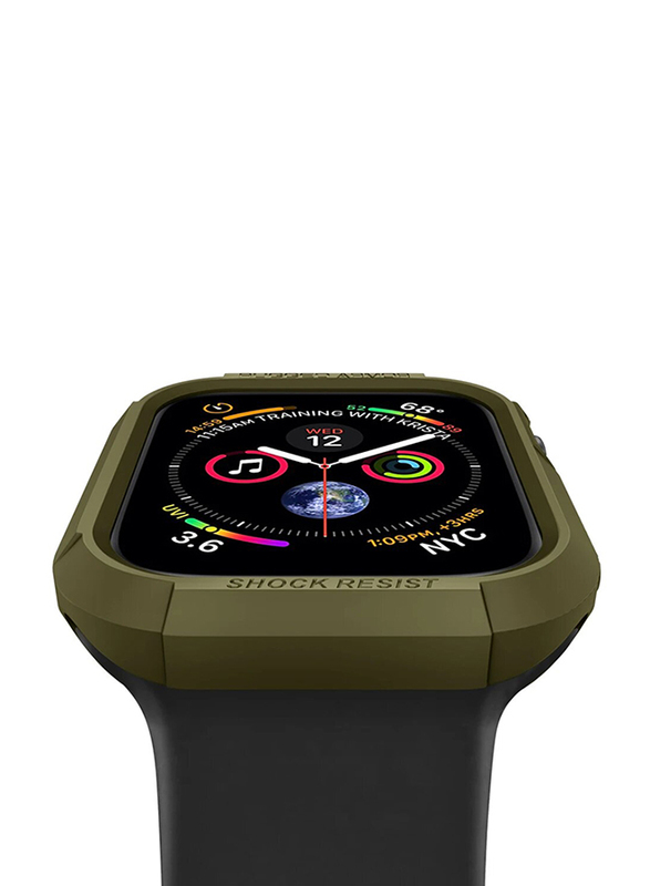 Spigen Rugged Armor Watch Case Cover for Apple Watch 44mm Series 4, Olive Green