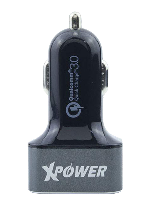 Xpower CC2Q3 Car Charger, Quick Charge 3.0, 36W with 2 USB Port, Black