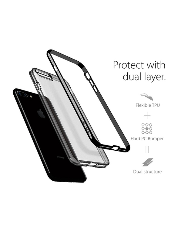 Spigen Apple iPhone 7 Plus Neo Hybrid Crystal Mobile Phone Case Cover, Jet Black