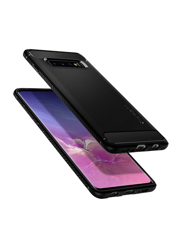 Spigen Samsung Galaxy S10 (2019) Rugged Armor with Shockproof Protection and Slim Profile Designed Mobile Phone Case Cover, Matte Black