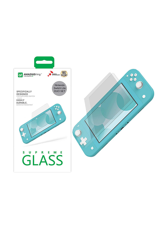 Amazing Thing 2-Pieces Supreme Glass Screen Protector for Nintendo Switch Lite, Clear
