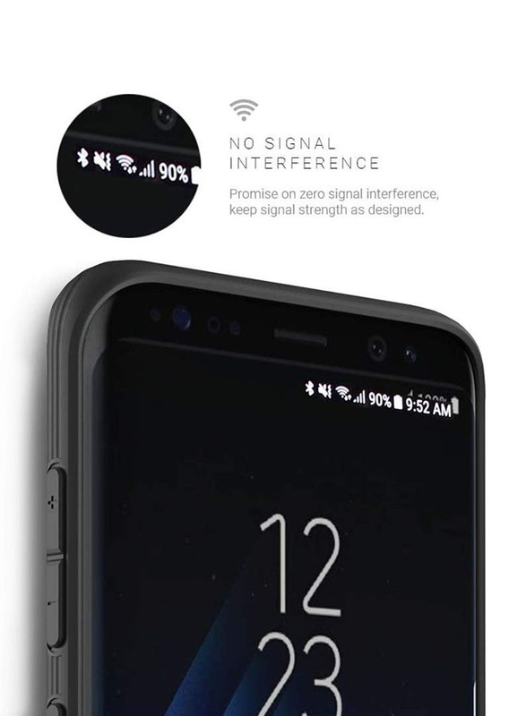 Evutec Samsung Galaxy S8 Plus AER Series Mobile Phone Case Cover, with AFIX Air Vent Magnetic Car Mount, Karbon Black