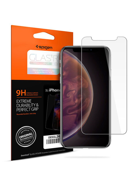 

Spigen Apple iPhone XS Max Glas.tR Slim HD Mobile Tempered Glass Screen Protector, Clear