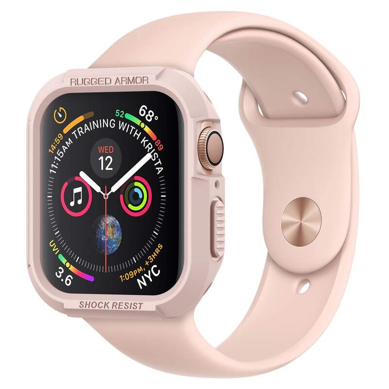 Spigen Apple Watch 44mm Series 6/SE/5/4 TPU case cover Rugged Armor, Rose Gold