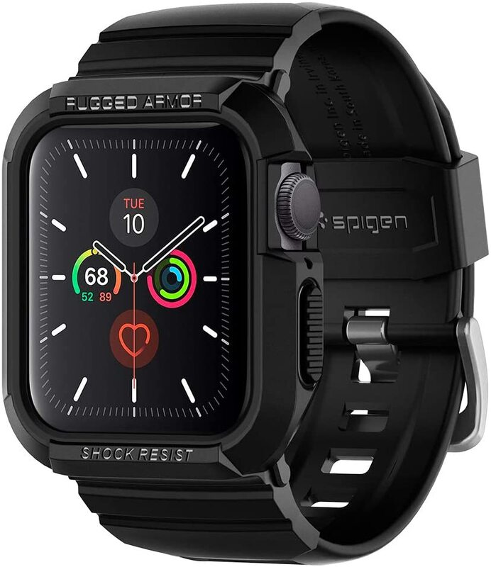 Spigen Apple Watch 40mm Series 6 / SE/5/4 TPU band with case cover Rugged Armor PRO, Black