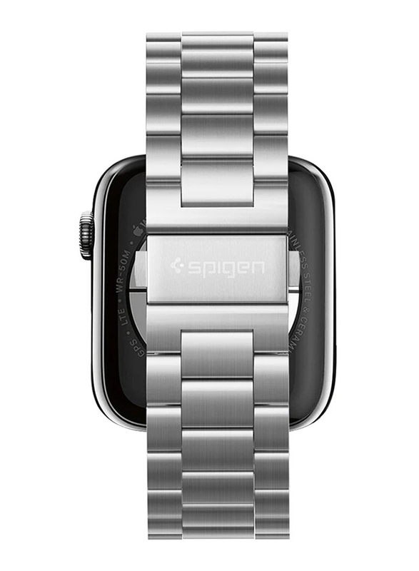 Spigen Modern Fit Watch Band for Apple Watch 44mm Series 4 and Apple Watch 42mm Series 3/2/1, Silver