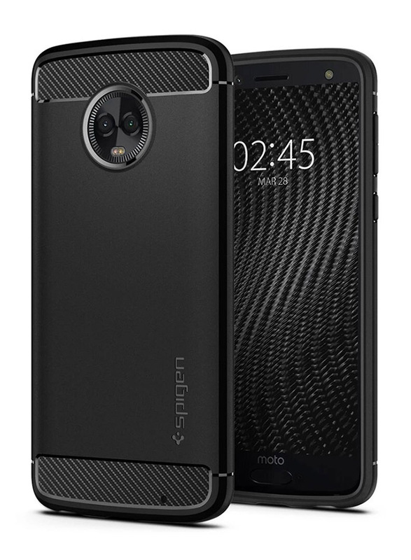 

Spigen Motorola Moto G6 Plus Rugged Armor Mobile Phone Case Cover, Black