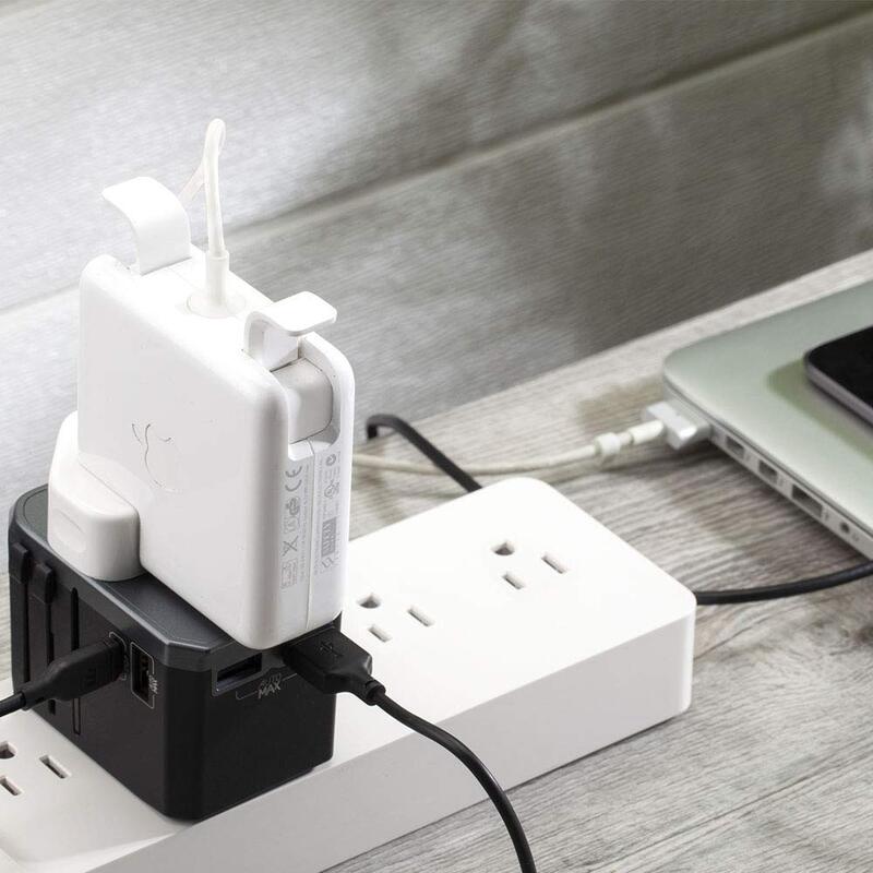 Momax UA7 1-World 42W Universal Wall Charger, USB-C PD Type-C and 3 x USB-A Ports, Black