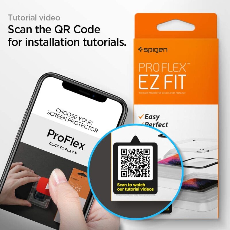 Spigen Apple Watch 40mm (Series 5 / 4) Tempered Glass Screen Protector Pro Flex EZ Fit (2-Pack) with Auto Align technology tray