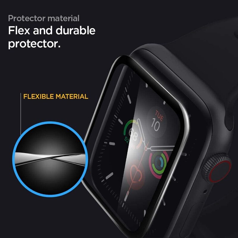 Spigen Apple Watch 40mm (Series 5 / 4) Tempered Glass Screen Protector Pro Flex EZ Fit (2-Pack) with Auto Align technology tray