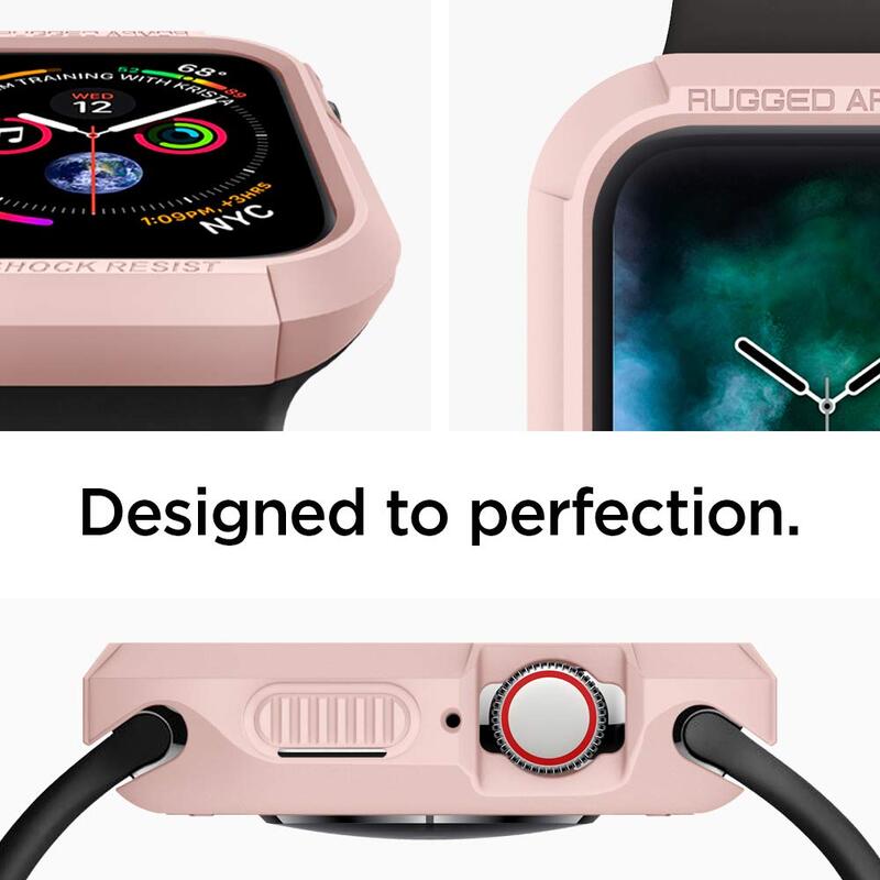 Spigen Apple Watch 44mm Series 6/SE/5/4 TPU case cover Rugged Armor, Rose Gold