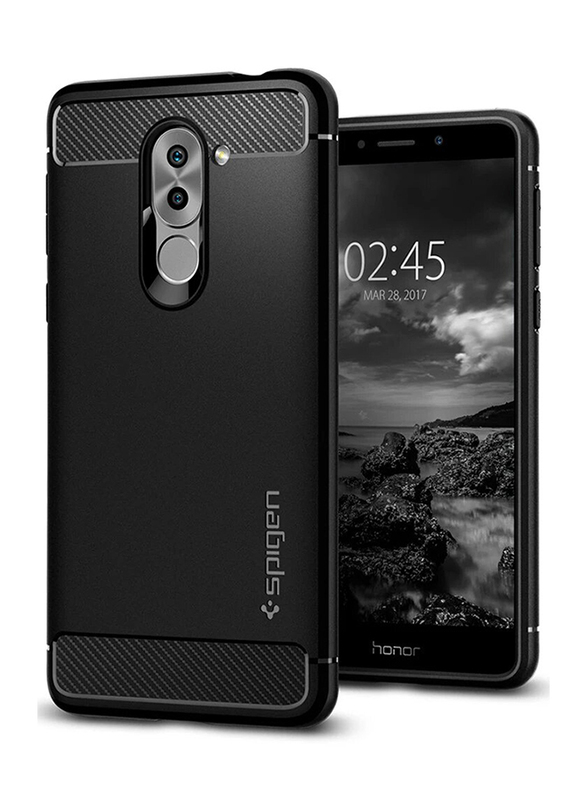 

Spigen Huawei Honor 6X Rugged Armor Mobile Phone Case Cover, Black