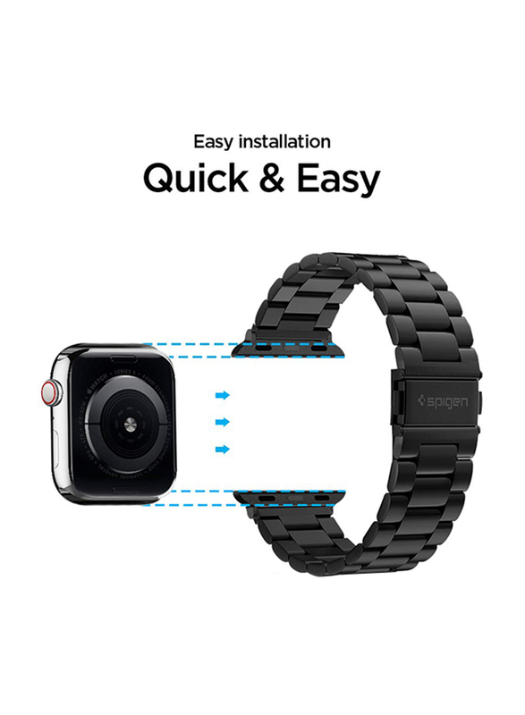 Spigen Modern Fit Watch Band for Apple Watch 44mm Series 5/4 and Apple Watch 42mm Series 3/2/1, Black