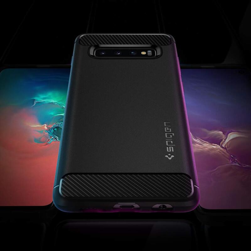 Spigen Samsung Galaxy S10 (2019) Rugged Armor with Shockproof Protection and Slim Profile Designed Mobile Phone Case Cover, Matte Black