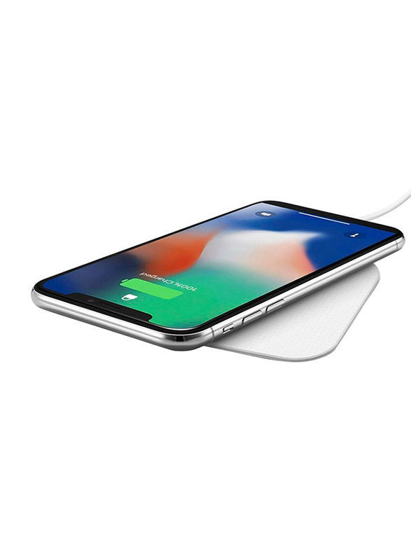 Spigen Essential F302W Wireless Universal Charging Pad with Qi Technology, White