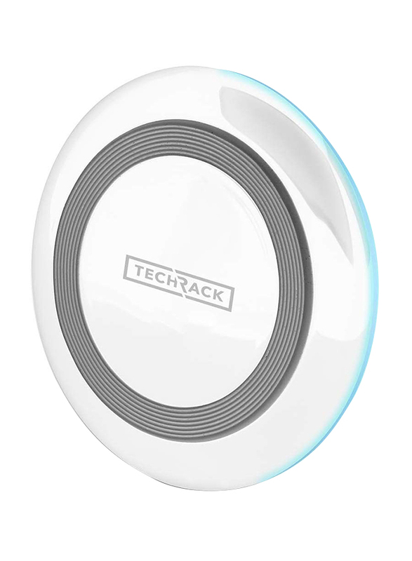 TechRack Freedom X1 Universal Wireless Charging Pad, 10W with Fast Qi Technology, White