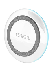 TechRack Freedom X1 Universal Wireless Charging Pad, 10W with Fast Qi Technology, White