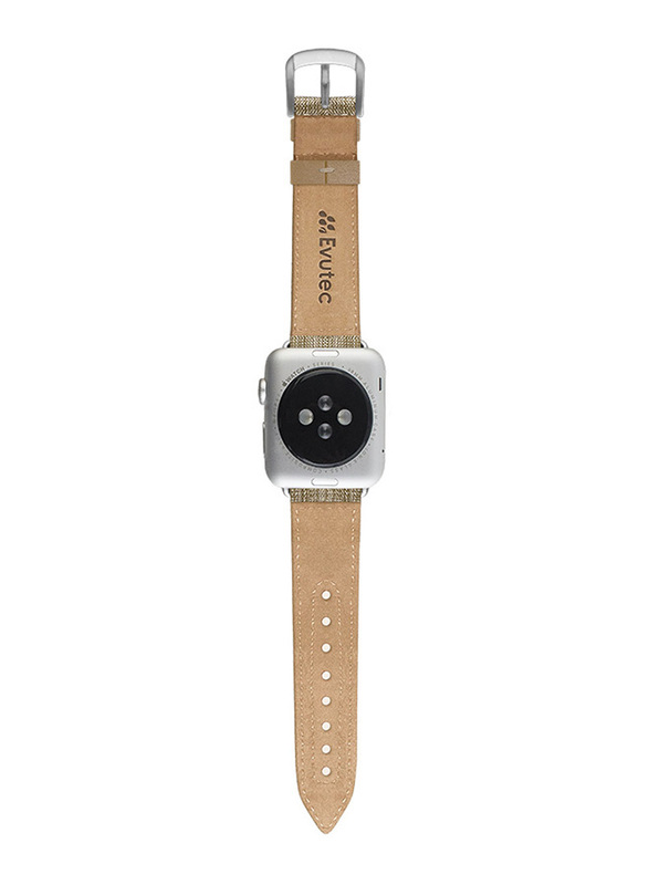 Evutec Northill Series Watch Band for Apple Watch 40mm/38mm Series 4/3/2/1, Tweed Tan