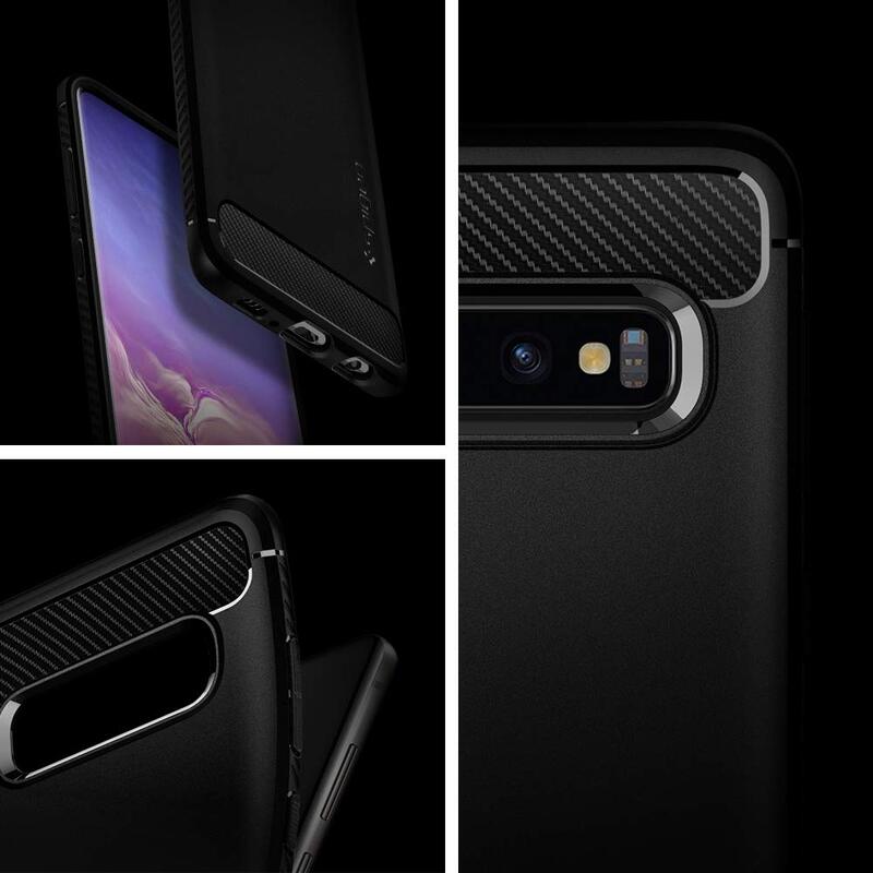 Spigen Samsung Galaxy S10 (2019) Rugged Armor with Shockproof Protection and Slim Profile Designed Mobile Phone Case Cover, Matte Black