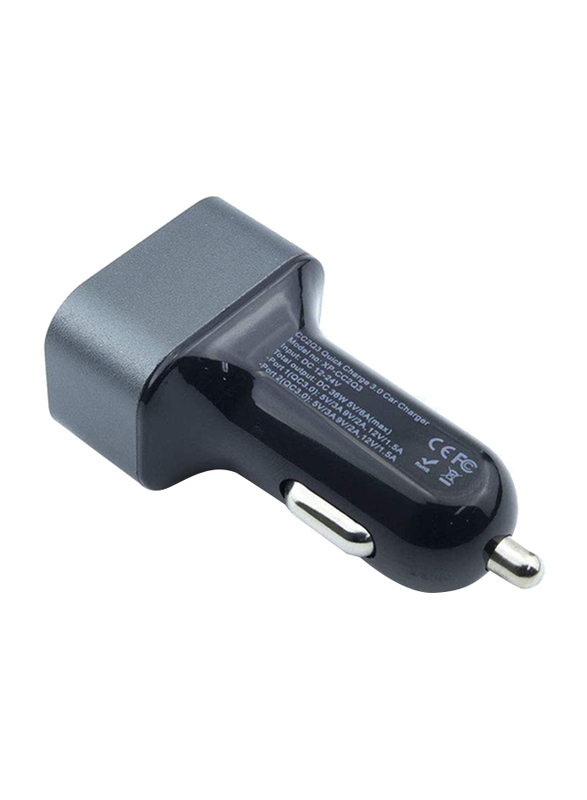 Xpower CC2Q3 Car Charger, Quick Charge 3.0, 36W with 2 USB Port, Black