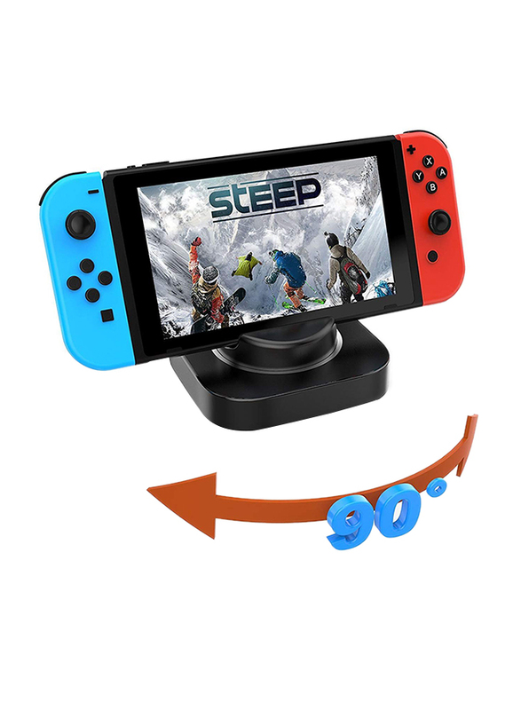 Gamewill 90° Rotating Charging Bracket for Nintendo Switch, Black