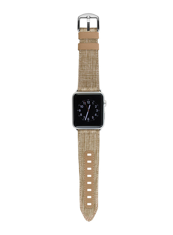 Evutec Northill Series Watch Band for Apple Watch 44mm/42mm Series 4/3/2/1, Tweed Tan