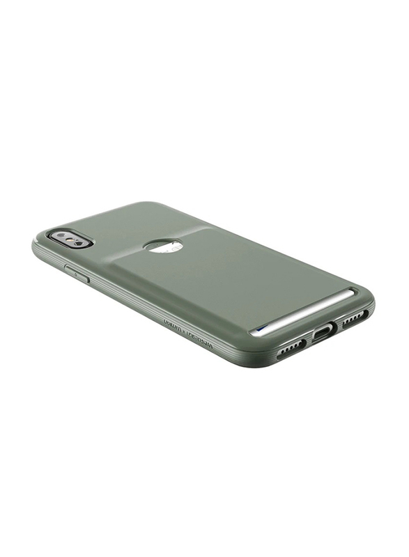 Vrs Design Apple iPhone X Damda Fit Card Slot Slim Wallet Mobile Phone Case Cover, Eucalyptus Green