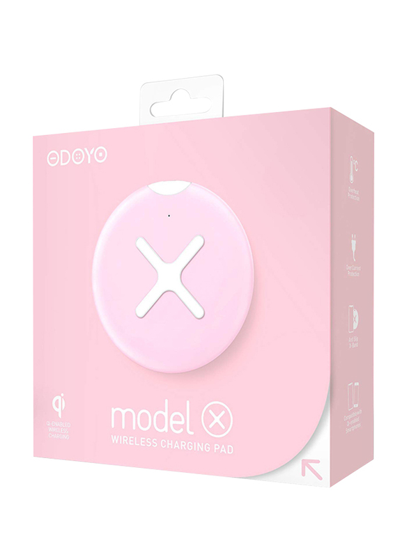 Odoyo XC5 Wireless Charging Pad, Qi Enabled, 10W Android, 7.5W iOS 11.2, Pink