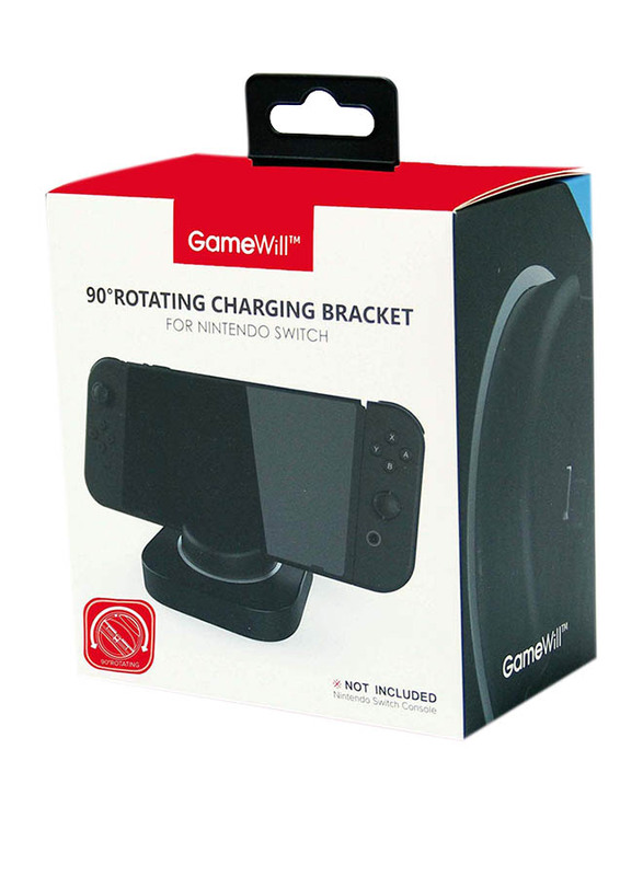Gamewill 90° Rotating Charging Bracket for Nintendo Switch, Black