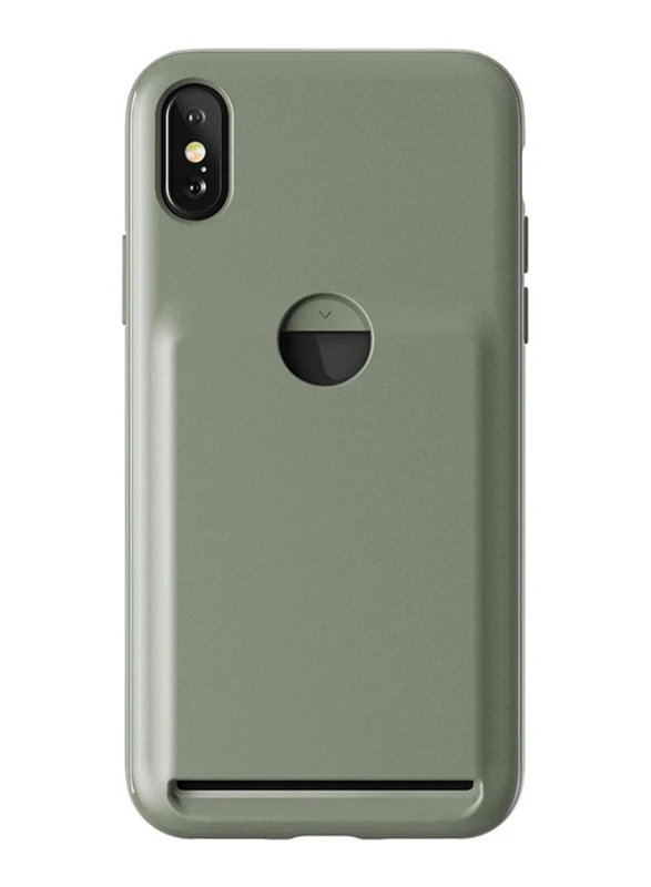 Vrs Design Apple iPhone X Damda Fit Card Slot Slim Wallet Mobile Phone Case Cover, Eucalyptus Green