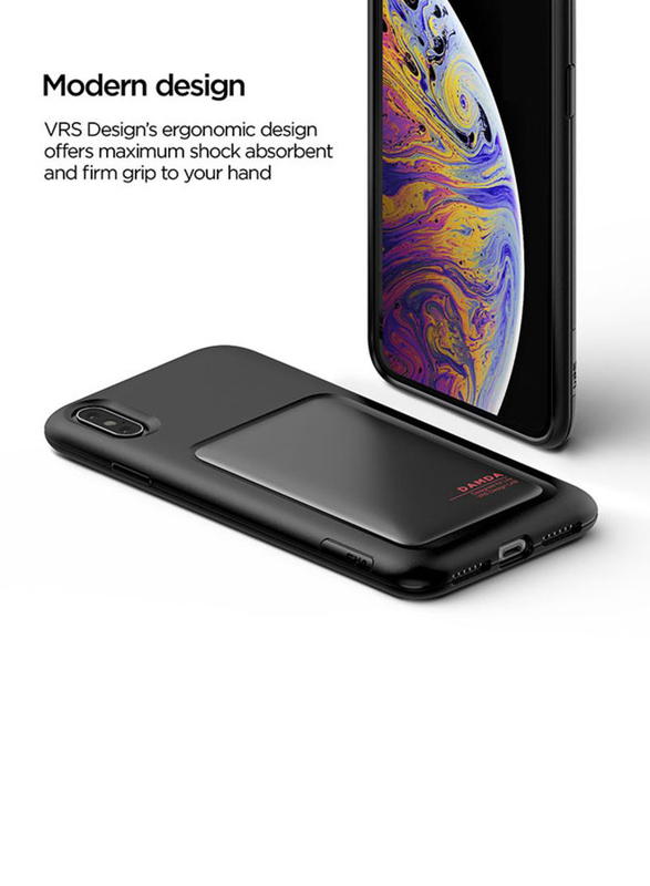 VRS Design iPhone XS Max Damda High Pro Shield Mobile Phone Back Case Cover, Matt Black
