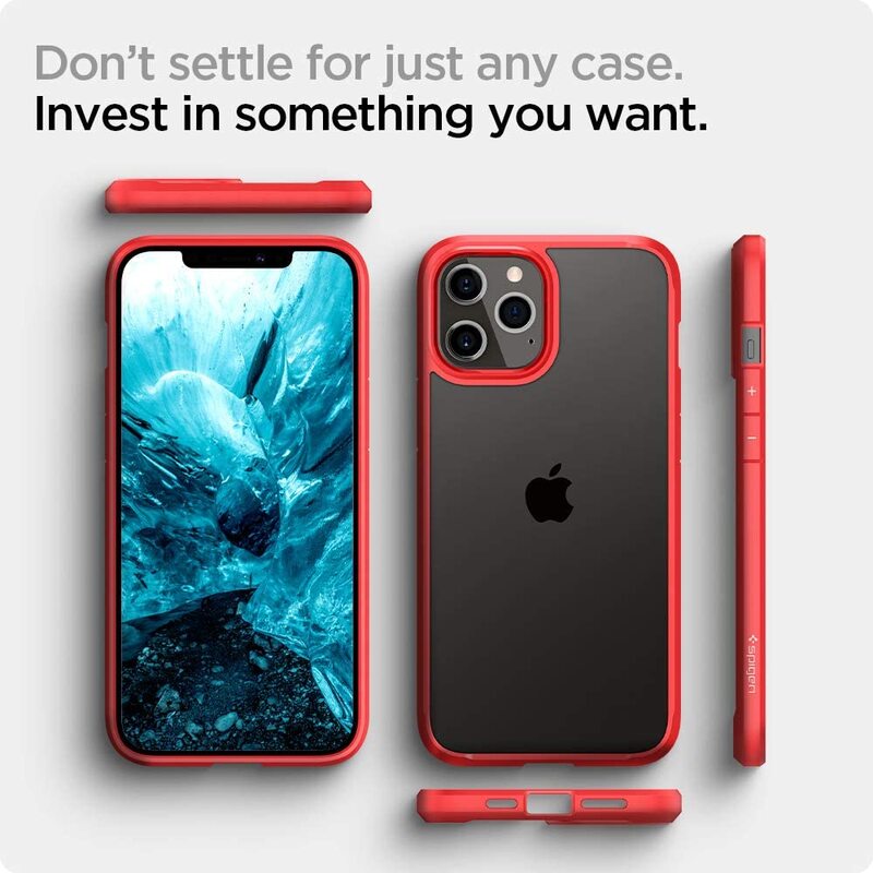 Spigen Apple iPhone 12 Pro MAX Case Cover Ultra Hybrid, Red