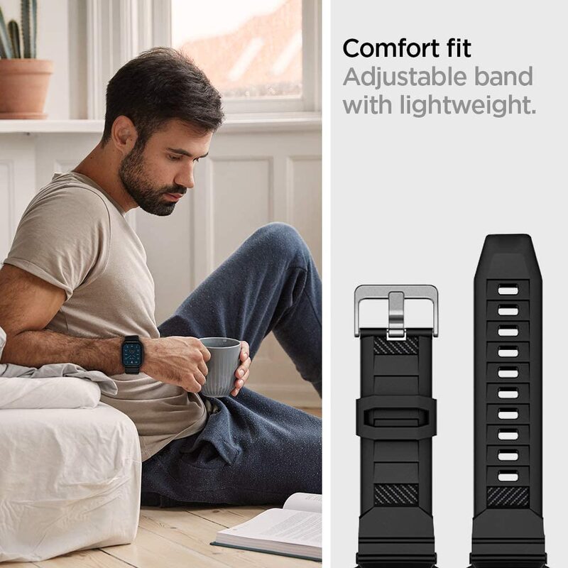 Spigen Apple Watch 40mm Series 6 / SE/5/4 TPU band with case cover Rugged Armor PRO, Black