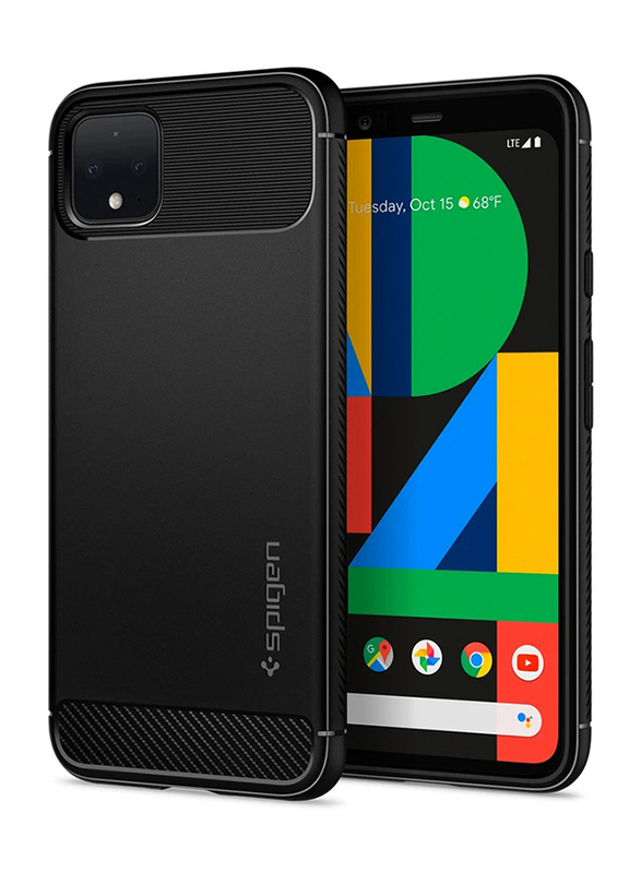 

Spigen Google Pixel 4 Rugged Armor Mobile Phone Case Cover, Matte Black