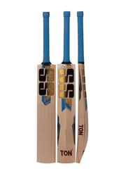 SS Size-Harrow Core Range Custom English Willow Cricket Bat, Beige/Blue