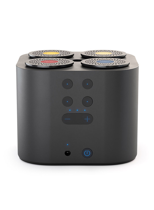 Moodo Smart and Stylish Connected Air Freshener Aroma Diffuser with Rechargeable Battery & 4 Scent Capsules, Black