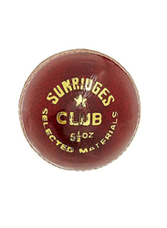 SS Club Leather Cricket Ball, Red